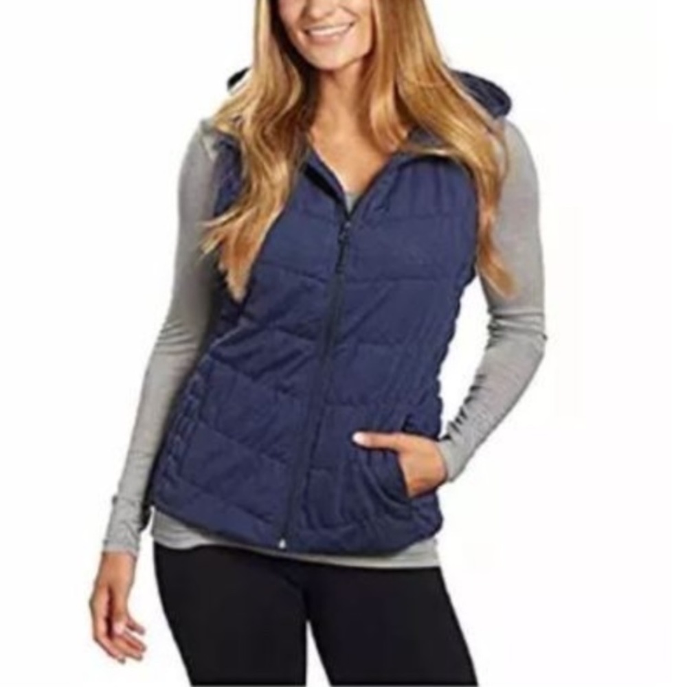 Blanc Noir Quilted Hooded Vest